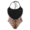 Roberto Cavalli leopard-print swimsuit - Neutrals
