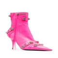 Balenciaga Cagole leather ankle boots - Pink