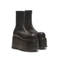Balmain platform leather boots - Black