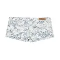 Ralph Lauren Kids floral-print denim shorts - White
