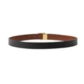 Burberry reversible monogram-buckle leather belt - Black