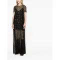 Rabanne embellished silk maxi dress - Black