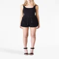 sacai high-waisted tweed shorts - Black