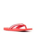 Kenzo logo-patch striped flip flops - Red