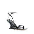 Casadei Elodie 85mm leather sandals - Black