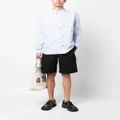 Kenzo logo-patch cotton Bermuda shorts - Black
