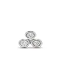 Maria Black 14kt white gold Triad 18 diamond single earring - Silver