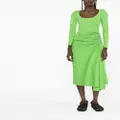 Marni gathered-waist dress - Green
