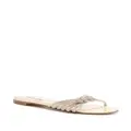 Casadei knot-detail slide sandals - Gold