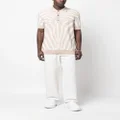 Balmain zebra-jacquard polo shirt - Neutrals