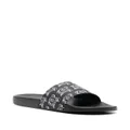 Moncler logo-print open-toe slides - Black