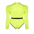 Noire Swimwear long-sleeve one-piece swimsuit - Yellow