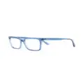 Karl Lagerfeld logo-plaque rectangle-frame glasses - Blue