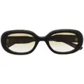 Chloé Eyewear logo-print oversized-frame sunglasses - Brown