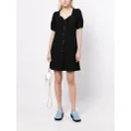 b+ab button-fastening short-sleeve dress - Black