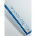 Alexander McQueen gradient-effect logo scarf - Blue