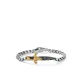 David Yurman 18kt yellow gold and sterling silver Waves Dagger diamond bracelet