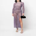Santa Brands Diamond sheer maxi dress - Purple