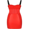 Dolce & Gabbana silk corset mini dress - Red