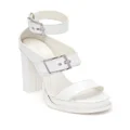Alexander McQueen 120mm leather platform sandals - White