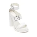 Alexander McQueen 120mm leather platform sandals - White