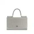 Dolce & Gabbana KIM DOLCE&GABBANA embellished satin phone bag - Silver