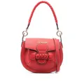 Love Moschino braided-detail shoulder bag - Red