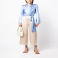 VOZ silk wrap blouse - Blue