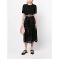 b+ab calf-length high-waisted skirt - Black