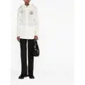 Moncler logo-patch hooded raincoat - White
