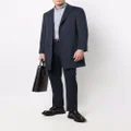 Canali single-breasted button coat - Blue