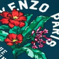 Kenzo logo-print silk scarf - Blue