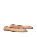 Tory Burch Claire ballerina shoes - Neutrals