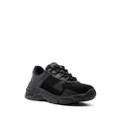 Emporio Armani low-top leather sneakers - Black