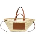ISABEL MARANT interwoven-design straw beach bag - Neutrals