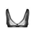 Rabanne bead-embellished bra - Black