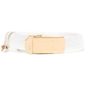 TOM FORD logo-jacquard buckled belt - White