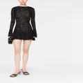 Alessandra Rich open-knit sequinned dress - Black