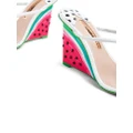 Sophia Webster watermelon-print wedge sandals - White