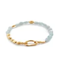 Monica Vinader Rio Aquamarine beaded gemstone bracelet - Gold