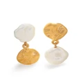 Monica Vinader x Mother of Pearl Keshi pearl stud earrings - Gold