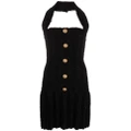 Balmain tweed halterneck mini dress - Black