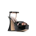 Moschino patent leather platform sandals - Black