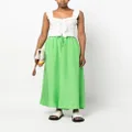 P.A.R.O.S.H. high-waist silk midi skirt - Green