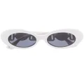 Versace Eyewear Medusa oval-frame sunglasses - White