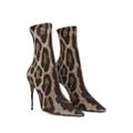 Dolce & Gabbana KIM DOLCE&GABBANA leopard-print ankle boots - Brown