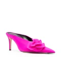 Victoria Beckham floral-applique detail 100mm mules - Pink