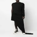 Rick Owens DRKSHDW woven long-line shirt - Black