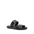 Ancient Greek Sandals Enias leather slides - Black