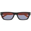 Dsquared2 Eyewear embossed-logo square-frame sunglasses - Black